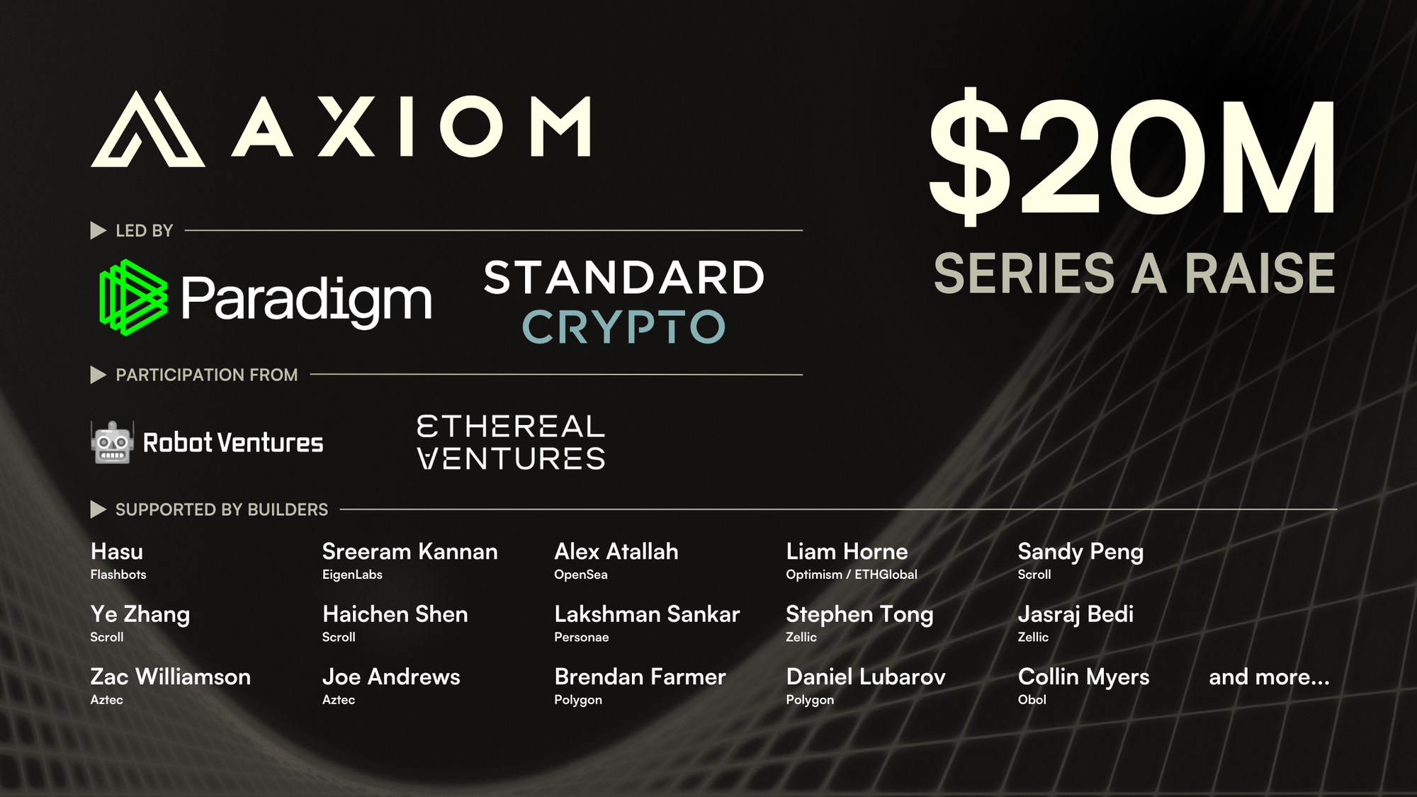 Announcing Axiom's $20 Million Series A Round